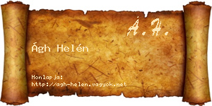 Ágh Helén névjegykártya